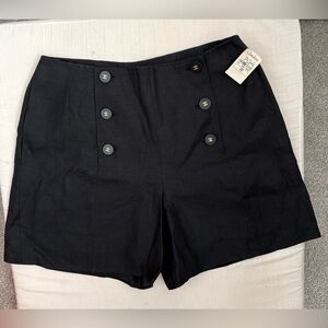 Authentic CHANEL Black CC logo buttons Shorts